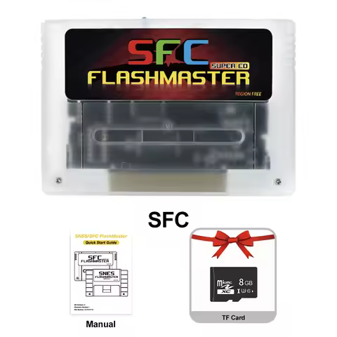 3000 in 1 OS V12 SFC Flashmaster Cartridge Card 8GB TF Card Game Card For Super Nintendo Famicom Con