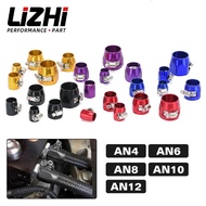 1lot=2pcs Hose Clamp AN4 AN6 AN8 AN10 AN12 Fuel Pipe Clip Oil Water Tube Hose Fittings Finisher Clam