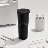 Oolab 莫蘭迪系列 二代不鏽鋼吸管杯850ml-巧克力歐蕾