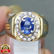 ORIGINAL CEYLON BLUE SAPPHIRE AGATE RING