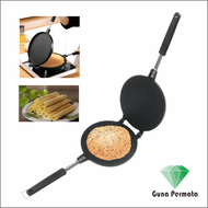 Crepes Egg Roll Waffle Croffle Maker Double Pan - Teflon Loyang Cetakan Kue Semprong Ice Cone