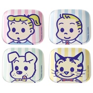 Skater Melamine Mini Plate Set of 4 Osamu Goods FACE 8cm x 8cm MPSQ1-Q-A