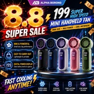 Alpha Borong 3000mAh X688 Portable Handheld Fan USB Rechargeable Mini Cooling Fan Adjustable Pocket 