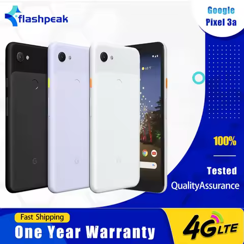 Original Google Pixel 3a 4G Mobile Phone NFC 4GB+64GB Fingerprint 5.6" OLED 12.2MP+8MP 4K Snapdragon