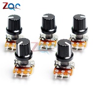 5pcs WH148 10K 1K 100K 5K 50K 20K OHM 3 Terminal Linear Taper Rotary potentiometer B10K 103 B10K B1K