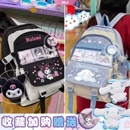 Sanrio Hello Kitty My Melody Kuromi Cinnamoroll Schoolbag Children's Bag Female Korean Backpack For 