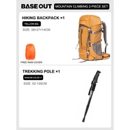 BASE OUT 50L กลางแจ้งความจุขนาดใหญ่เดินป่าคู่กระเป๋าเป้สะพายหลังกันน้ำ