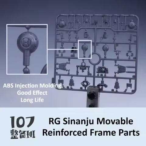 10712 Body Movable Reinforced Frame Assembled Modified Parts for RG Sinanju MSN-06S Model Details DI