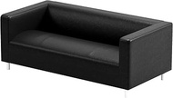 The PU Leather Klippan Loveseat Sofa Cover Replacement is Made Compatible for IKEA Klippan Loveseat Sofa Slipcover. (Black PU Leather)