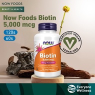 [Local Delivery] Now Foods Biotin 5,000 mcg, 60 / 120 Veg Capsule