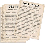 QUPT 90th Birthday Party Games, 1934 Trivia Games, Birthday Party Supplies for Adults, Fun 1934s Par
