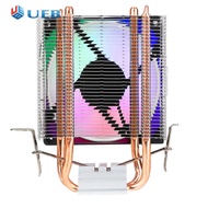 90mm CPU Quạt hơi nước với 2 ống dẫn nhiệt im lặng quạt RGB 3pin CPU quạt tản nhiệt cho Intel LGA 77