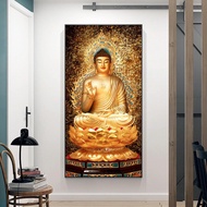 Big Size Canvas Print Picture 1 Panel Golden Buddha Wall Art Painting For Living Room Home Decor (No
