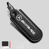 Suitable for AMG Car Key Carbon Fiber Pendant, GLS63, G65, E53, C63, A45 Car Keychain