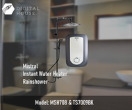 Mistral MSH708 Instant Water Heater &amp; Classicla TS7009BK Rainshower (Delivery)