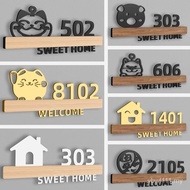 House number Plate House number number plat Acrylic House number Plate Household Room House number H