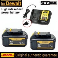 [Battery + Charger Set] 18-20V 6.0Ah/8.0Ah/12.0Ah Lithium Battery for DEWALT 20V MAX XR, DCB207 DCB2