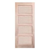 ประตูไม้เนื้อแข็ง N999 NARA-04 100X200 ซม. สีธรรมชาติ ไม่เจาะลูกบิด (1282029)