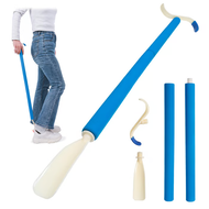 29.5 Inch Long Handled Shoe Horn Dressing Stick Sock Remover Aid Helper - Versatile Adjustable Dress