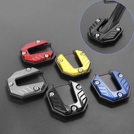 Black Universal Motorcycle Bike Kickstand Extender Foot Side Stand Pad Support Plate Anti-skid Base 