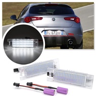 2pcs LED License Number Plate Lights For Alfa Romeo Giulietta 10-20 4C 2013-2020 147 156 159 166 Bre