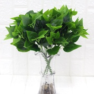 Artificial Fake Plant 7 Heads - Waterproof Green Leaves Decor for Bathroom & Indoor Space