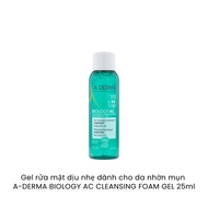 (Quà Tặng Không Bán) Gel rửa mặt dịu nhẹ dành cho da nhờn mụn A-DERMA BIOLOGY AC CLEANSING FOAM GEL