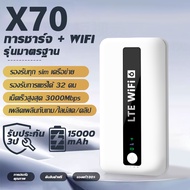 【รับประกัน 5 ปี】พาวเวอร์แบงค์ + WiFiพกพา2in1 ไวไฟพกพา 4800mbps ความเข้ากันแรง เน็ตเร็วไม่ตับ WiFi รอ