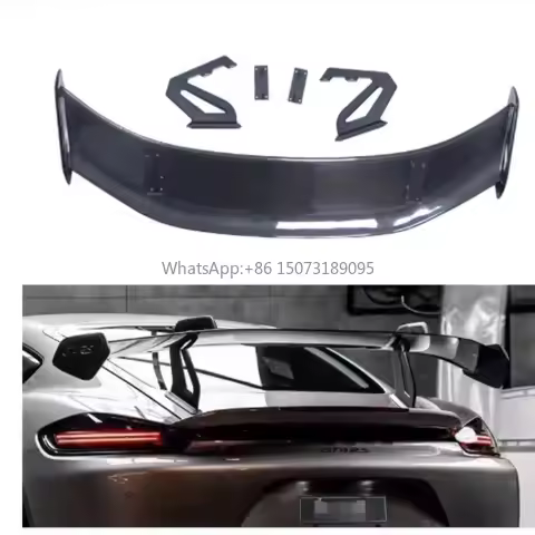 Dry Carbon Fiber Rear Spoiler for Porsche 718 Boxster GT4RS Rear Boot Trunk Spoiler