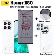 For Honor X8C Privacy Tempered Glass Honor X7C X8B X7B X6B Honor 200Smart Screen Protector+Camera Le