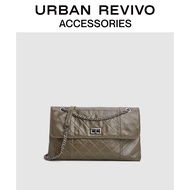 URBAN REVIVO2022 กระเป๋าถือสตรีสไตล์เรโทรใหม่ AW02BG3N2003 Ripe brown