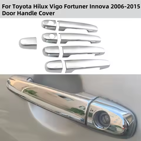 Car ABS Chrome Accessories Plated 2006 - 2015 For Toyota Hilux Vigo Fortuner Innova Door Handle Bowl