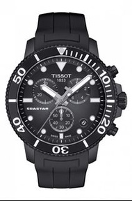 天梭T120六針最新款，橡膠帶，表徑45mm！防水300米T120.417.37.051.02 TISSOT SEASTAR 1000 CHRONOGRAPH