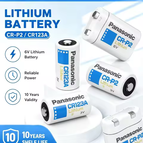Panasonic CR123A CR2 CR-P2 2CR5 3V/6V Lithium Battery For LED Flashlight Digital Camera Doorbells Al
