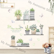 My Awesome Store DIY Garden Plant Bonsai Pattern Wall Sticker Decor for Living Room Kitchen Wall Dec