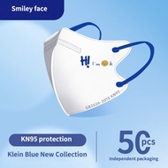 Hourser 50Pcs Klein blue mask 4ply Cartoon cute mask for Adult Meltblown cloth+non-woven fabric Prot