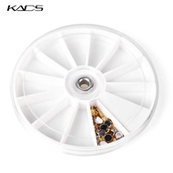  ️ LCKMNOFCLSTR KADS Round Plastic Container Jewelry Accessories Storage Box 12 Slots - C-12  ️
