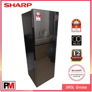 ┅【FREE SHIPPING】Sharp SJ366MSS 360L J-Tech Inverter 2 Door Fridge / Refrigerator Peti Sejuk