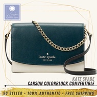 [SG SELLER] Kate Spade KS Carson Convertible Crossbody Peacock Sapphire Leather Bag