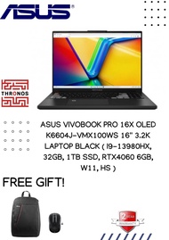 Asus Vivobook Pro 16X OLED K6604J-VMX100WS 16'' 3.2K Laptop Black