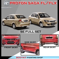 PROTON SAGA FLX/FL SE STYLE FULLSET SKIRTING (FRONT SKIRT ,SIDE SKIRT, REAR SKIRT) PU GETAH BODYKIT