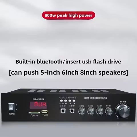 2025 NewProfessional KTV Conference Card Package Power Amplifier High Power Household Karaoke Blueto