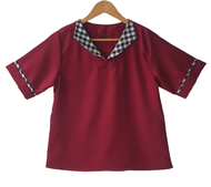 Os - New Blouse Wanita Lenka Kotak Jumbo Baju Loose Cewek Atasan Fashion Blus kemeja Big Size Model 