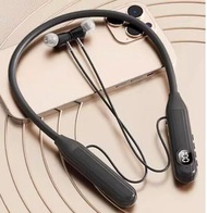 全城熱賣 - 頸掛脖式無線運動藍牙耳機【旗艦版☆炫酷黑【進口芯片5.3+金屬腔體36D音效+可插內存卡】