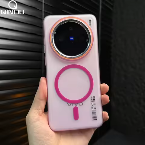 Ultra Thin Frosted Barcode Wireless Charging For MagSafe Case For VIVO X200 Pro Mini S20 IQOO 13 Neo