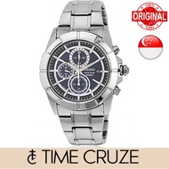 [Time Cruze] Seiko SNDE79 Chronograph Limited Edition Quartz Stainless Steel Blue Dial Men Watch SNDE79P1