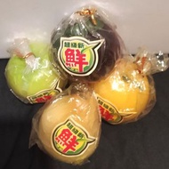 極罕有超級新鮮青蘋菓 橙 鴨梨 山竹 超像真水菓爉燭/擺設(四個 每個計)果汁店餐廳生果店擺設幼兒教育小學生教材幼稚園