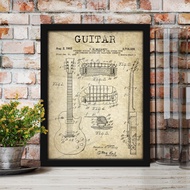 Music Instrument - Guitar Vintage Patent Art Decor Poster