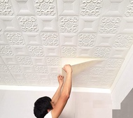 wallpaper dinding foam plafon 3D ukuran 70cm x 70cm harga tertera untuk 1 lembar
