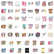 LeeSisters Six Seven Stickers, 50 "67" Stickers, Funny 67 Sticker Waterproof, 6 7 Meme Sticker For P